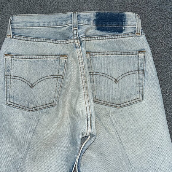 REFORMATION VINTAGE LEVI'S REPURPOSED LIGHT WASH RARE BACK SEAMS  MADE IN USA 25 - Picture 7 of 16